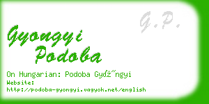 gyongyi podoba business card